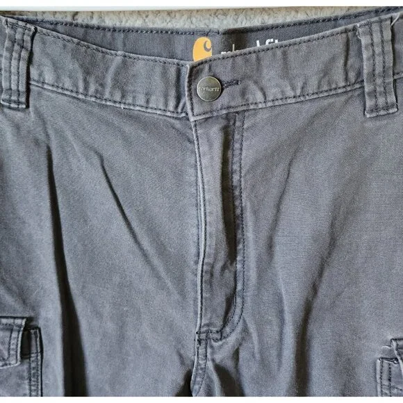 Carhartt Relaxed Fit Gray Casual Grunge Workwear Cargo Shorts Size 38 103542 - Picture 8 of 16
